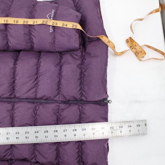 Eddie bauer coat Women's XL 650 Down Fill Packable Quilted Puffer Purple Hooded - Picture 8 of 15
